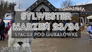 🔴Zakopane Sylwester pod Gubałówką TŁUMY 20231231 ASMR [upl. by Gnehs628]