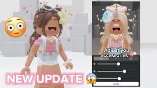 YOU CAN NOW ADJUST YOUR ACCESSORIES ON ROBLOX 😳😱🥳 [upl. by Felice]