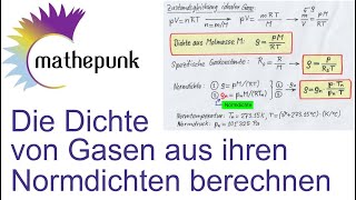 Die Dichte von Gasen aus ihren Normdichten berechnen [upl. by Eivol]