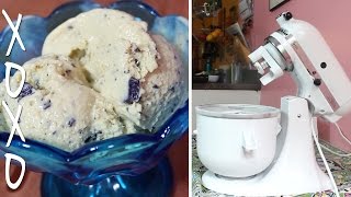 Honey Mint Chocolate Chip Ice Cream  KitchenAid Ice Cream Maker [upl. by Tanberg915]