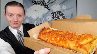 Dominos NEW Pepperoni Stuffed Cheesy Bread Review [upl. by Tansey]