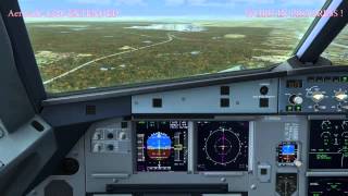 Aerosoft Airbus A320 Extended Beta  ILS Intercept amp Autoland [upl. by Trinia]