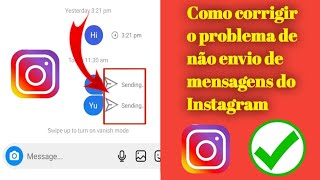 Como corrigir o problema de mensagens do Instagram não enviadas  Problema de mensagem Instagram [upl. by Otsedom]