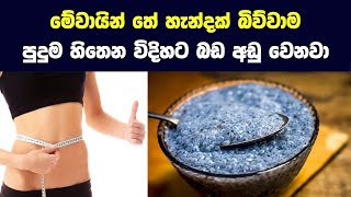 මේවායින් තේ හැන්දක් බිව්වාම පුදුම හිතෙන විදිහට බඩ අඩු වෙනවා  Basil Seeds For Weight Loss [upl. by Bathsheba]