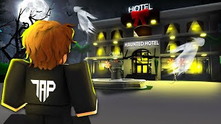 I Stayed OVERNIGHT in a HAUNTED GHOST HOTEL Brookhaven RP [upl. by Brien]