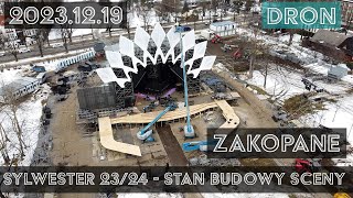 🔴Sylwester Marzeń w Zakopanem 202324  DRON budowa sceny [upl. by Anneiv730]