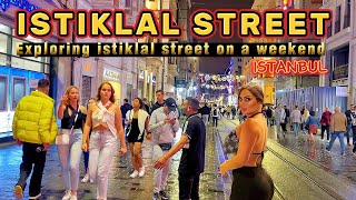 Istanbuls Vibrant Nightlife Exploring Istiklal Street on a Weekend  4K Walking Tour [upl. by Hanafee94]