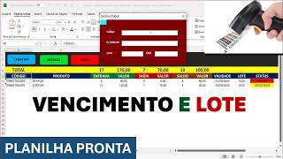 Planilha com Prazos de Vencimentos e Lote dos Produtos  PRONTA [upl. by Bail475]