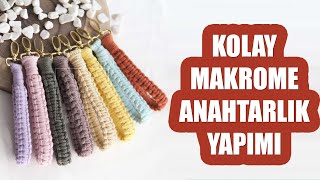 Makrome Anahtarlık Yapımı KOLAY [upl. by Yrtnahc]