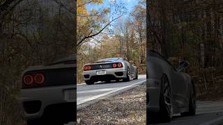 The foliage 🍁🏎️💨 carlife ferrari360modena carlifestyle ferrari360 ferrari 360modena [upl. by Aekin]