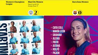 Man City vs Barcelona Womens Champions League Bunny Shaw Scores [upl. by Ahseiat]