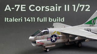 A7E Corsair II 172 scale model build Italeri 1411 [upl. by Nodnol182]