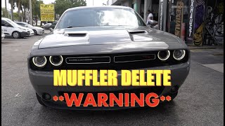 DODGE CHALLENGER RT Mid Muffler Delete  Challenger RT exhaust sound [upl. by Etnovert]