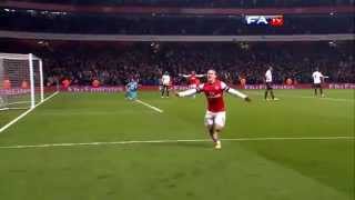 Wilshere Goal  Arsenal vs Swansea  FA Cup 3rd Round Replay 2013 [upl. by Noivax758]