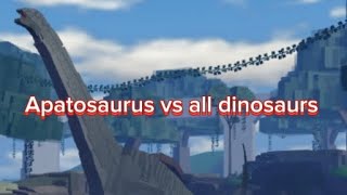 Apatosaurus vs every Dino Jurassic blocky [upl. by Korwun]