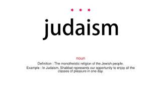 How to pronounce judaism  Vocab Today [upl. by Awhsoj]