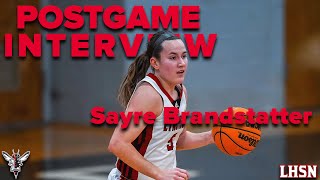 Postgame Interview Sayre Brandstatter Lynchburg Womens Basketball [upl. by Andreana]