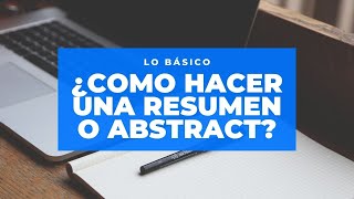 Como hacer un ABSTRACT [upl. by Cori144]