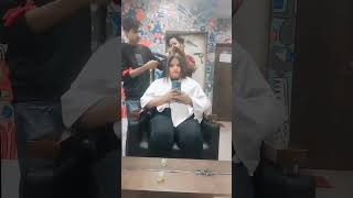 Hair keratin Hair Straightening Barber Touch Salon Bbsrshorts Viral Hair Style 💫👈 [upl. by Eilram]