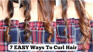 7 ELEGANT Ways To Curl YOUR Hair With Straightener Flat Iron EASY Curls For Medium To Long Hair [upl. by Issi]