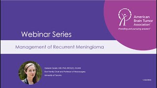 Management of Recurrent Meningioma [upl. by Werdnaed]