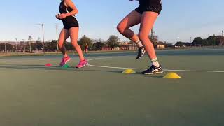 Nettyheads Netball drills Footwork Figure 8s [upl. by Brinkema]