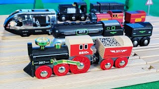 Railfanning Wooden Trains  Special Limited Edition Trains [upl. by Zelazny590]