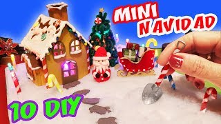 10 DIY NAVIDAD 🎅 MINIATURA  Como Hacer ZEN GARDEN de Invierno ❄️ [upl. by Akenahc]