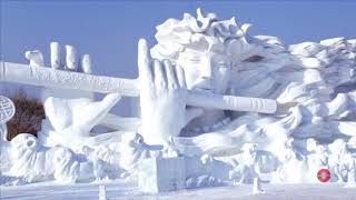 Snow and Ice Festival in the World  Harbin International Ice and Snow Sculpture Festival [upl. by Abocaj]