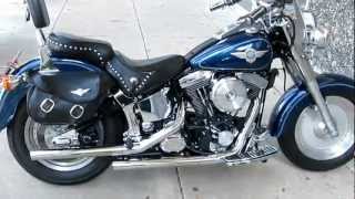 1998 Harley Fat Boy kilometer speedo ready for export Vance amp Hines exhaust hear it run [upl. by Phina]