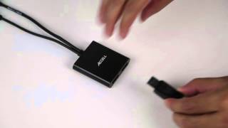 How to Install Accells Mini DisplayPort 12 to 2 DisplayPort MultiDisplay MST Hub [upl. by Aenit]