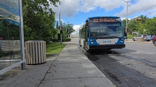 🚍 STM bus ride on the 201 route SaintCharles  SaintJean  south  into PointeClaire Village 🏞️ [upl. by Nahsyar]