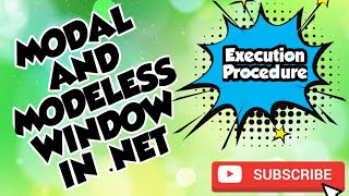 Modal and Modeless Dialog Demo in NET [upl. by Hourigan827]