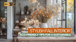 Stylish Fall Interior Decorating Ideas EcoFriendly Tips for a Sustainable Autumn [upl. by Samuela783]