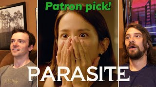 MOVIE REACTION Parasite 2019 PATRON PICK First Time Watching ReactionReview [upl. by Arabrab]