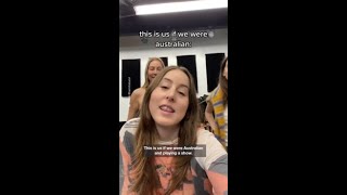 HAIM sisters attempt an Aussie accent [upl. by Nyllewell]