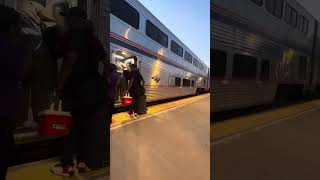 Amtrak 58 city of New Orleans with engineer sticking hand out window [upl. by Damle]