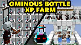 Best Ominous Bottle amp XP Farm in Minecraft 121 Tutorial  Most Efficient Bad Omen Farm [upl. by Naamana]