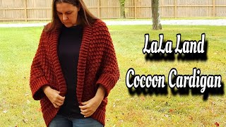 Easy Crochet Cocoon Cardigan Pattern  LaLa Land Cardigan [upl. by Airdnaed]