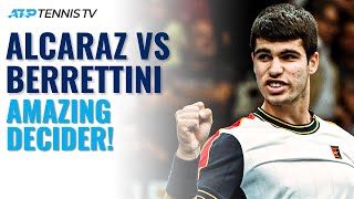 AMAZING Deciding Set Carlos Alcaraz vs Matteo Berrettini  Vienna 2021 Highlights [upl. by Sirob]