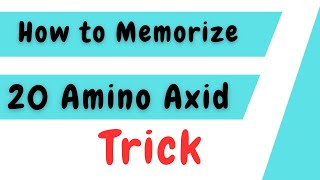 How to Memorize 30 Amino Acids [upl. by Newberry]