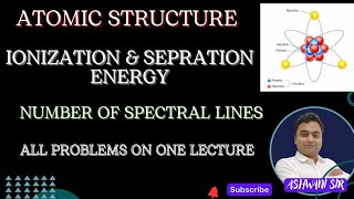 IONIZATION ENERGY OF HYDROGEN LIKE SPECIES  NUMBER OF SPECTRAL LINES  ATOMIC STRUCTURE CLASS 11 [upl. by Demah]