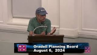 Oradell Planning Board Meeting Aug 6 2024 [upl. by Wiltsey]