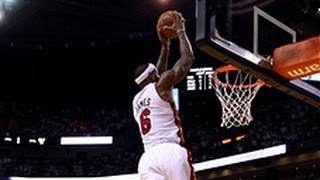 LeBron James SkyHigh AlleyOop slam dunk [upl. by Annawal]