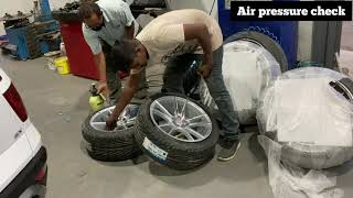 HOW TO FIX 17 INCH ALLOY WHEELS WITH LOW PROFILE TYRES FOR VOLKSWAGEN VENTO [upl. by Aguste]