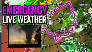 LIVE 🔴 TORNADO OUTBREAK COVERAGE StrongViolent Tornadoes [upl. by Atinnor]