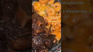 oxtail and shrimp rasta pasta yummy oxtails bigback hiphop foodie love eat macandcheese [upl. by Intruoc31]