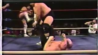 Dusty Rhodes Junkyard Dog amp Rick Steiner vs Paul Ellering Hawk amp Dr Death Steve Williams [upl. by Anhavas]