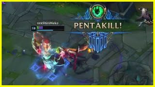 Support Thresh 1v5 Penta  Best of LoL Streams 2448 [upl. by Ileana]