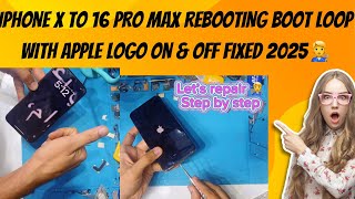 iPhone 11Pro11 Pro Max stuck in constant Rebooting Boot loop with Apple Logo On amp off fixed 2024 [upl. by Neltiak]